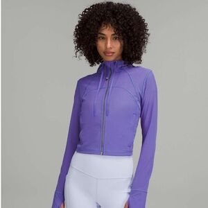 Lululemon Crop Define Nulu Mesh Jacket - Charged Indigo